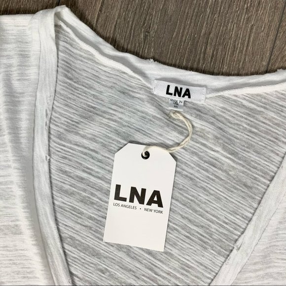 LNA Extreme V Tee T-Shirt White Size XS - Picture 7 of 10